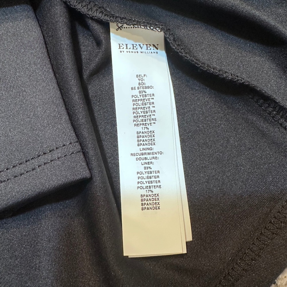 NWT ELEVEN BY VENUS WILLIAMS Black‎ Flutter Skirt Tennis Athleisure Skort Size M - Picture 5 of 9